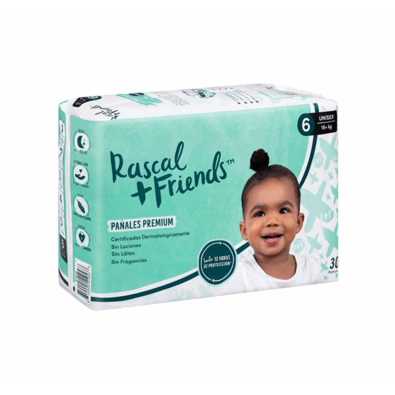 Pañales Rascal + Friends T6 X 30 Unds