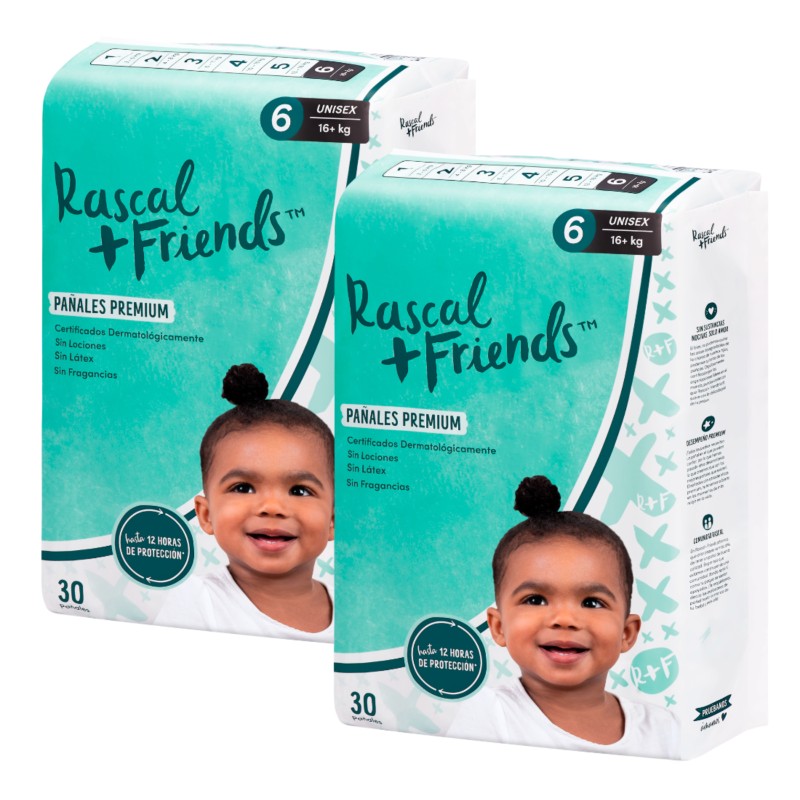 Pañal Rascal Pañales Rascal T-6 Set x 2 Paquetes 16+ Kg