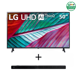 Combo Televisor LG 50UR871C0SAAW 50 pulgadas + Barra de sonido Mertec BT MT-025B